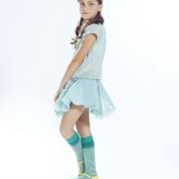 VALMAX Metallic Teal Blouson Dress (NWOT) - Picture 5 of 8